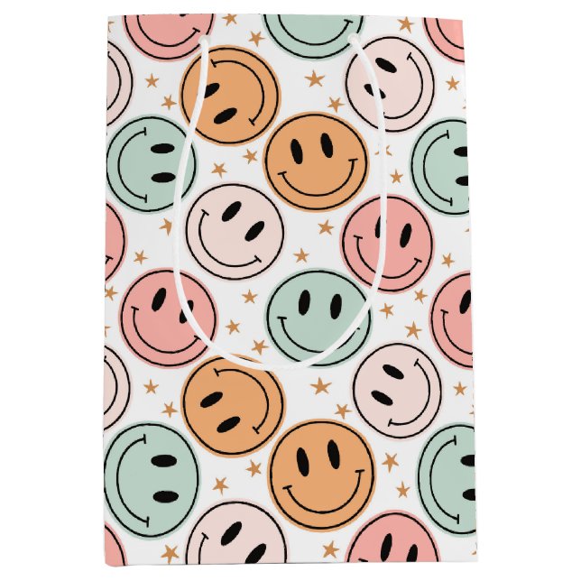 Sacola Para Presentes Média Rosto Feliz (Frente)