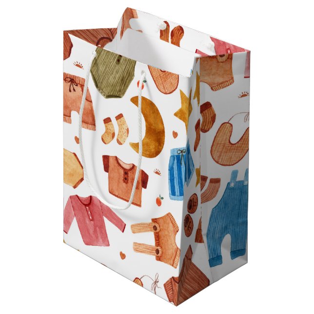 Sacola Para Presentes Média Roupas para bebês recém-nascidos (Frente inclinada)