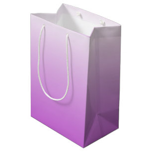 Sacola Para Presentes Média roxo do lilac do ombre do inclinação do Dois-tom