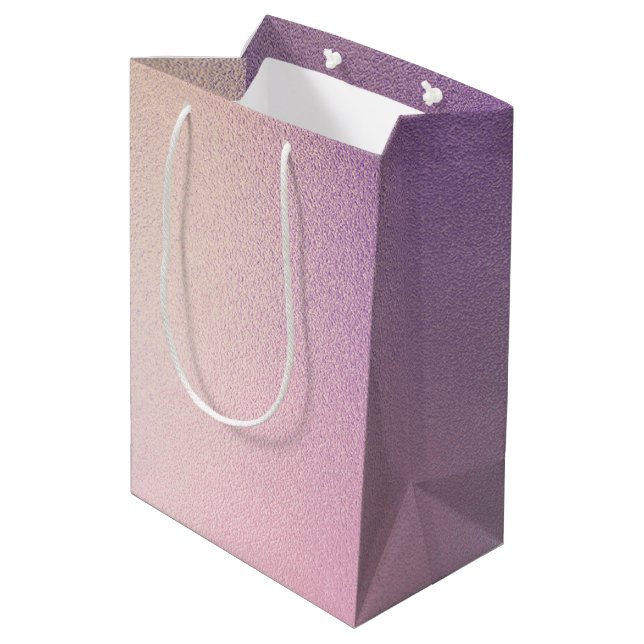 Sacola Para Presentes Média Roxo Rosa Meninas (Verso inclinado)