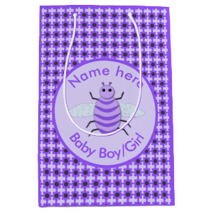 Sacola Para Presentes Média Roxo Roxo Roxo Sexo De Bebê Revela Personalidade
