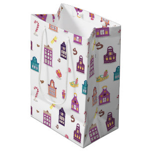 Sacola Para Presentes Média Rua. Dia de Nicholas Sinterklaas Feriado Holandês,