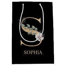 S Monograma Floral Personalizado