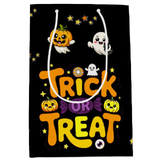 Sacola Para Presentes Média Saca de doces de Halloween para crianças fofas