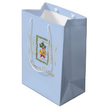 Saca de Presente Azul Claro do Chifre Francês Eleg