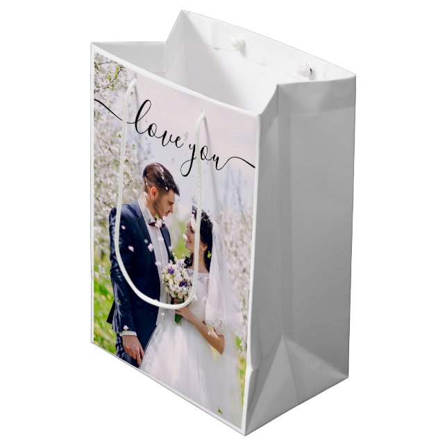 Sacola Para Presentes Média Saca de Presente com Foto Amor Você (Frente inclinada)