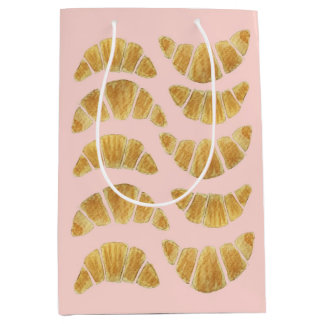 Sacola Para Presentes Média Saca de Presente Croissant Rose