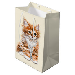 Sacola Para Presentes Média Saca de Presente de Gato Fofo