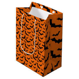Sacola Para Presentes Média Saca de Presente de Morcegos Voadores de Halloween