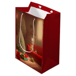 Sacola Para Presentes Média Saca de Presente de Natal Médio