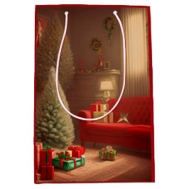 Sacola Para Presentes Média Saca de Presente de Natal Médio