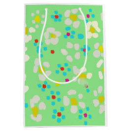 Sacola Para Presentes Média Saca de Presente Médio Floral de Margarida Pastel 