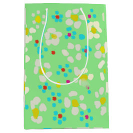 Sacola Para Presentes Média Saca de Presente Médio Floral de Margarida Pastel 