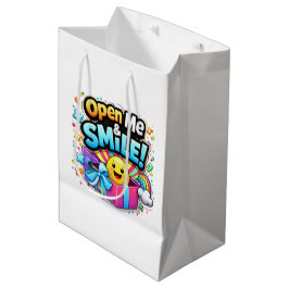Sacola Para Presentes Média Saca de Presente & Sorriso – Ilustração Divertida