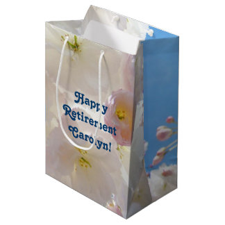 Sacola Para Presentes Média Sacas de Presente de Aposentadoria Feliz Adicionar