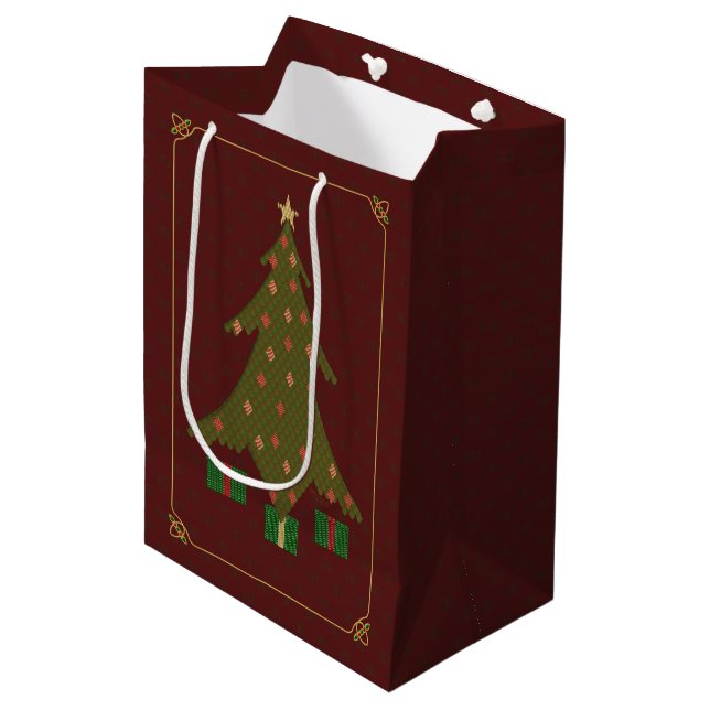 Sacola Para Presentes Média Saco acolchoado do presente do Natal (Frente inclinada)