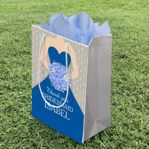 Sacola Para Presentes Média Saco azul conhecido feito sob encomenda de vestido