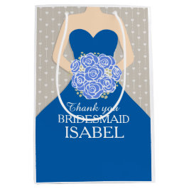 Sacola Para Presentes Média Saco azul conhecido feito sob encomenda de vestido