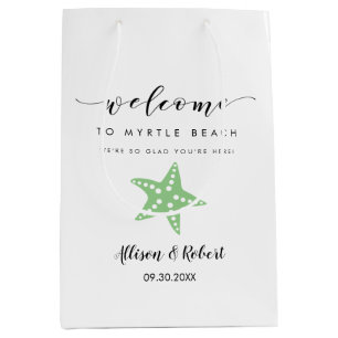 Sacola Para Presentes Média Saco bem-vindo da estrela do mar, convidados do
