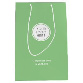 Sacola Para Presentes Média Saco corporativo verde Detalhes da logo da empresa