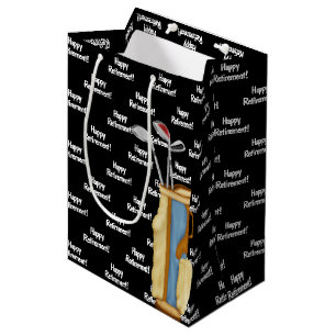 Sacola Para Presentes Média Saco de golfe de aposentadoria em preto