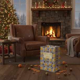 Sacola Para Presentes Média Saco de Papel de Natal Personalizado com Pão de Me