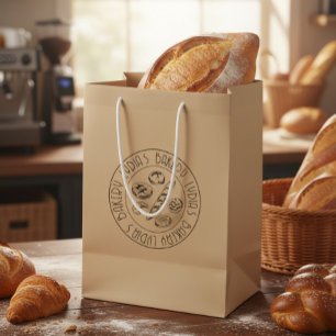 Sacola Para Presentes Média Saco de papel kraft personalizado com logotipo de