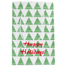 Saco de Presente - Árvores de Natal Estilizadas