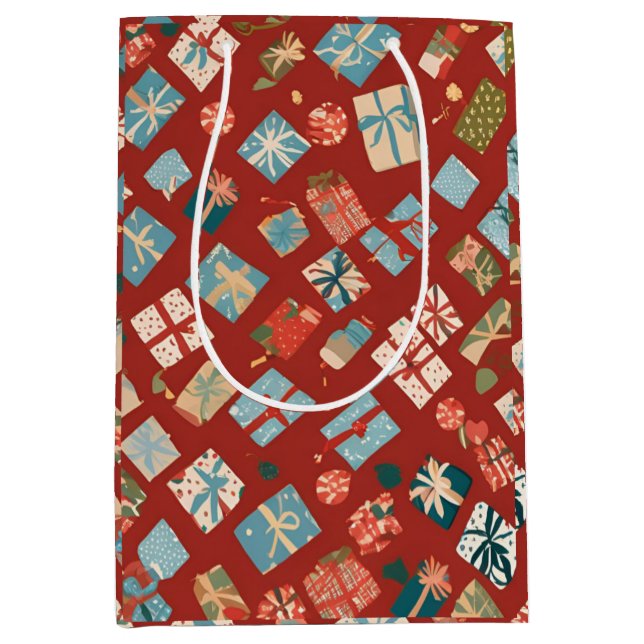 Sacola Para Presentes Média Saco de presente bonito (Frente)