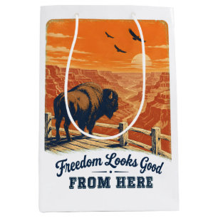 Sacola Para Presentes Média Saco de Presente Canyon Freedom Looks Good