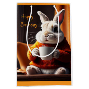 Sacola Para Presentes Média Saco de Presente Coelhinho Aconchegante