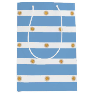 Sacola Para Presentes Média Saco de Presente com a bandeira da Argentina
