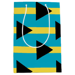 Sacola Para Presentes Média Saco de Presente com a bandeira das Bahamas