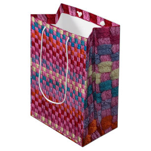 Sacola Para Presentes Média Saco de presente com design colorido retrô de prot