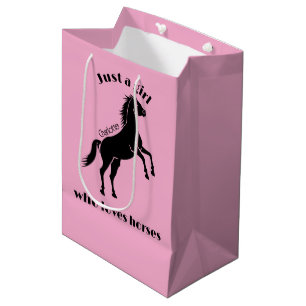 Sacola Para Presentes Média Saco de Presente com Design de Menina que Ama Cava