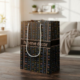 Sacola Para Presentes Média Saco de Presente com Padrão Geométrico Tribal Pers
