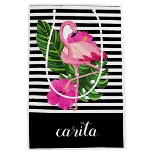 Sacola Para Presentes Média Saco de Presente com Strike Flamingo Personalizado