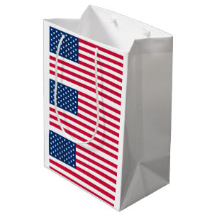 Sacola Para Presentes Média Saco de Presente da Bandeira Americana Patriótica