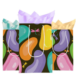 Sacola Para Presentes Média Saco de Presente da Páscoa Jardim de Feijão de Gel