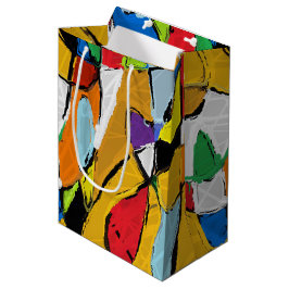 Sacola Para Presentes Média Saco de presente de Abstrato amarelo