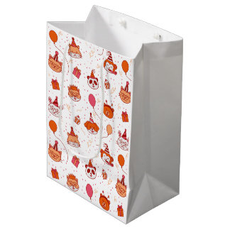 Sacola Para Presentes Média Saco de presente de animais de festa felizes fofos