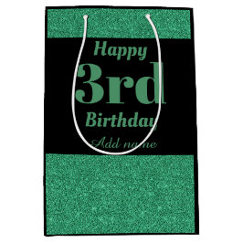 Sacola Para Presentes Média saco de presente de aniversário de 3 anos personal