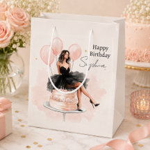 Saco de Presente de Aniversário Elegante para Meni