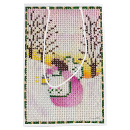 Sacola Para Presentes Média Saco de presente de Anjo Rosa