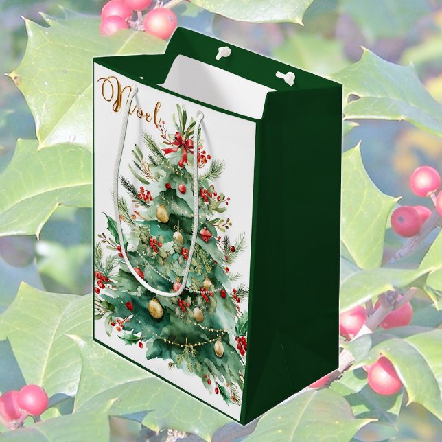 Sacola Para Presentes Média Saco de Presente de Árvore de Natal (Criador carregado)