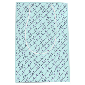 Sacola Para Presentes Média Saco de Presente de Aulas de Dança (Azul)