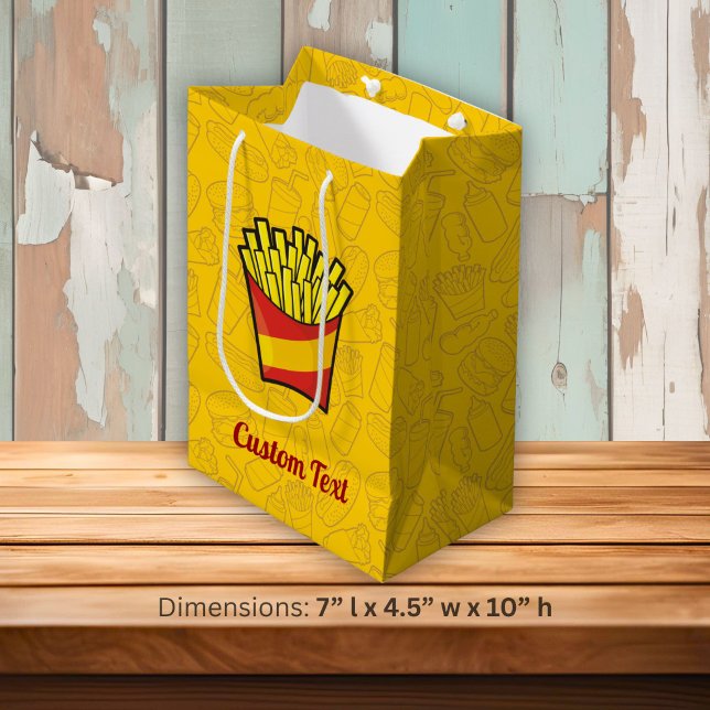 Sacola Para Presentes Média Saco de Presente de Batatas Fritas Médias (Criador carregado)