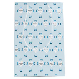 Sacola Para Presentes Média Saco de Presente de Batismo Azul para Meninos