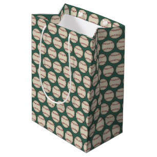 Sacola Para Presentes Média Saco de Presente de Beisebol Verde