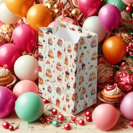 Sacola Para Presentes Média Saco de Presente de Bolo de Aniversário Fofo